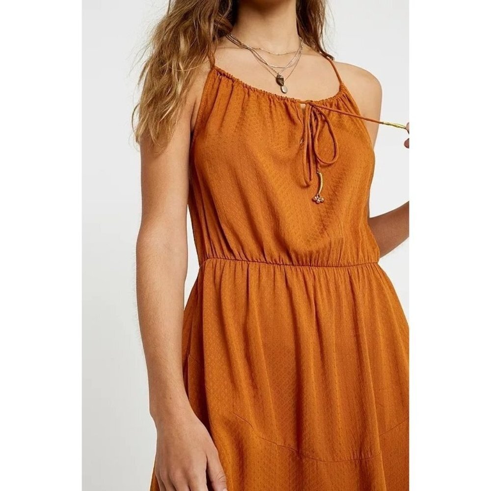 Free People Women Skate It Up Mini Cami Dress Gathered Neckline & Waist Size XS
